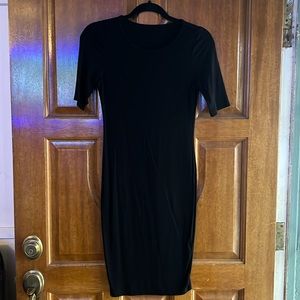 SHEIN Black fitted dress.